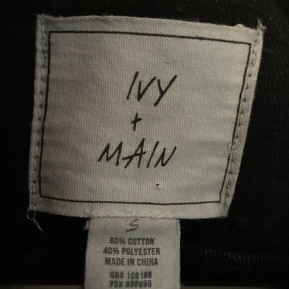 Women's Black Denim Jacket - Picture 2 of 3